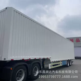 出口 厢式集装箱半挂车运输 空气悬架三桥货物运输车承载量大