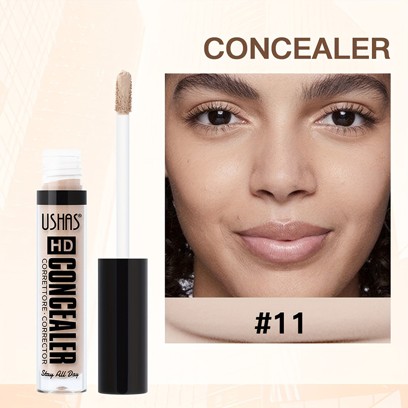USHAS Cross-border spot corrector de larga duración, control de aceite a prueba de agua, protección contra las ojeras, base líquida, lápiz reparador líquido