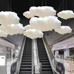 Simulated Cotton Cloud Living Room Bedroom Bedside Ceiling Creative Decoration Live Broadcast Background Wedding Room Birthday Window Pendant