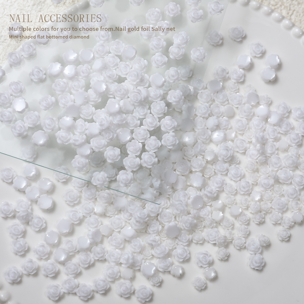 Joyas de manicura DIY 10 piezas de luz nocturna mezcla tridimensional camellia flor decoración conjunto de accesorios de manicura falsas