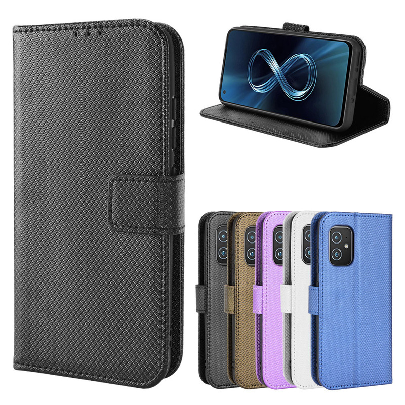 Applicable to Asus Zenfone 8Z diamond pattern phone case ZS590KL protective case flip case leather case card holder