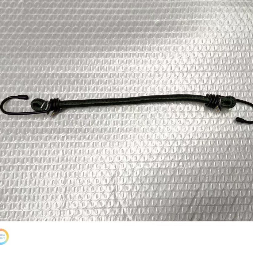 Wholesale Motorcycle Binding Tension Rope 8mm Elastic Rope Rubber Electroplated Hook Luggage Rope Iron Hook Cross-Border Supply