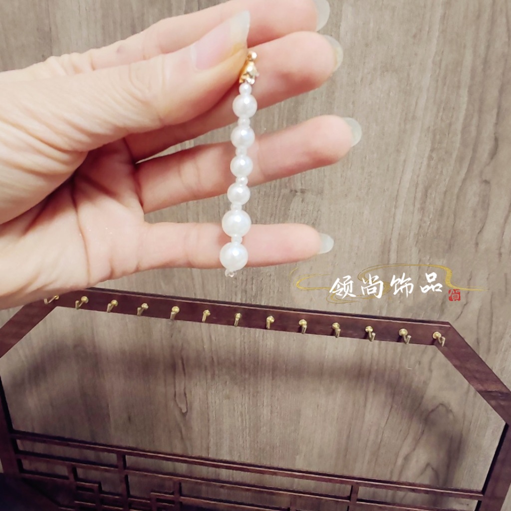 Imitation Pearl Tassel Beaded Handmade Accessories Hairpin Headdress Clothing Accessories Step Shake Cheongsam Lace Antique Accessories