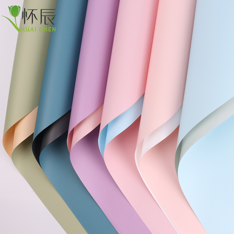 鲜花包装纸 双色欧雅纸珠光膜材质20张/包花束礼品包装纸厂家批发