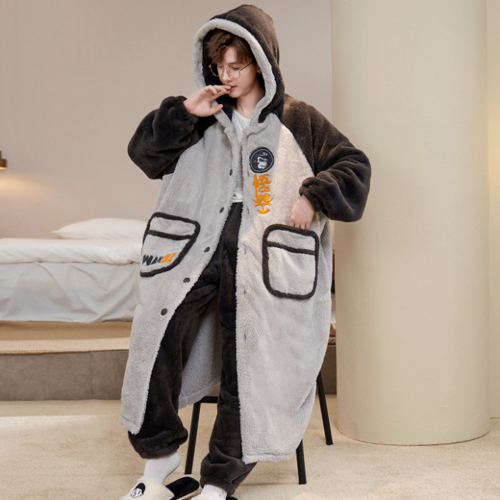 2025 pijamas de invierno de coral de vello de coral de tamaño grande juvenil 200 kg abrigo