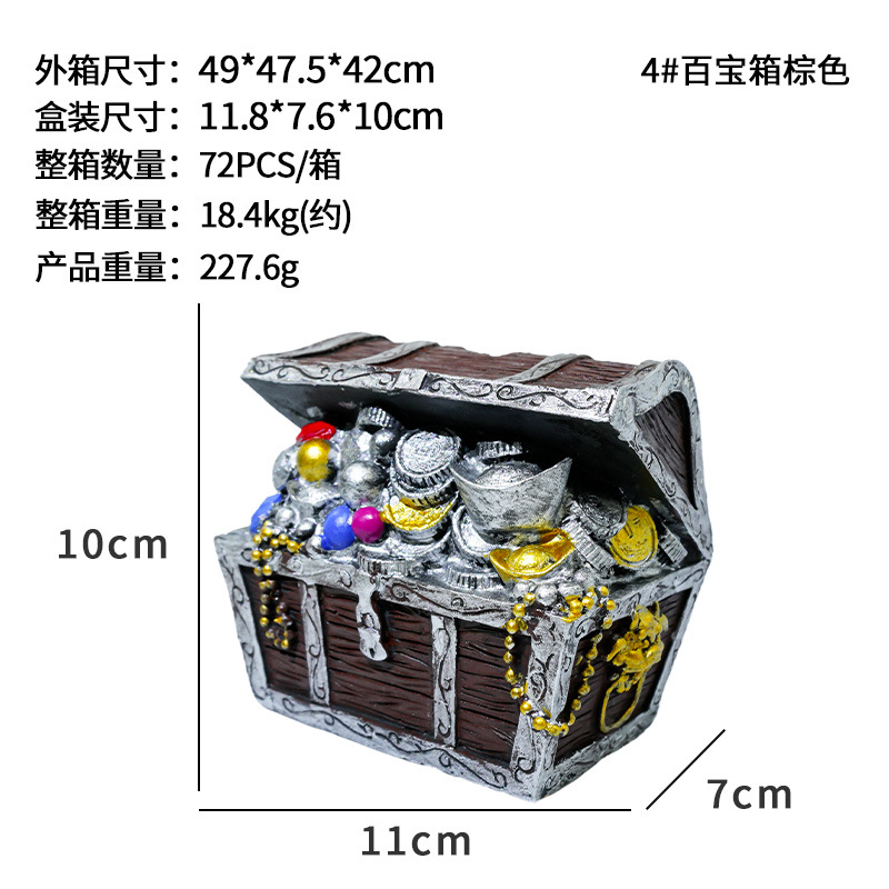 Decoración Popular para el Fondo del Acuario, Cofre del Tesoro de la Rana Cazadora de Tesoros, Adorno de Paisajismo para Acuarios, Nuevo Cofre del Tesoro de Coral