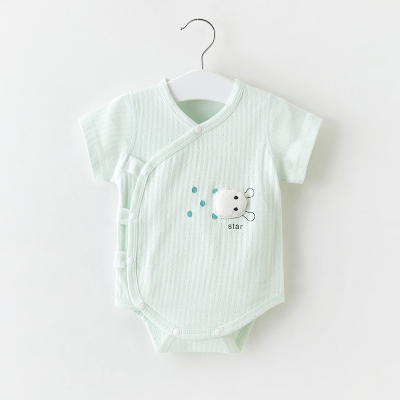 Bebé mono verano mameluco niño triángulo mameluco verano manga corta delgada recién nacido Ropa bebé vaina