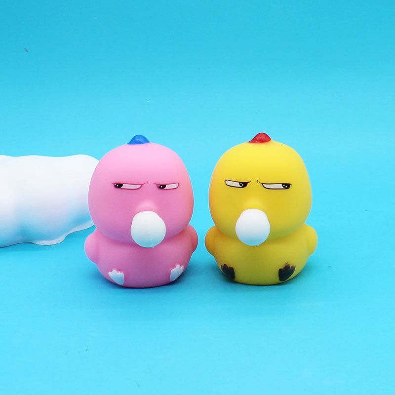 Descompresión burbuja soplando cerdo lindo burbuja soplando squeeze pato descompresión ventilación juguete infantil cerdo burbuja soplando pellizco música