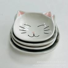 工厂外贸·釉下彩手绘陶瓷可爱猫咪造型陶瓷烘焙量勺量杯量碗