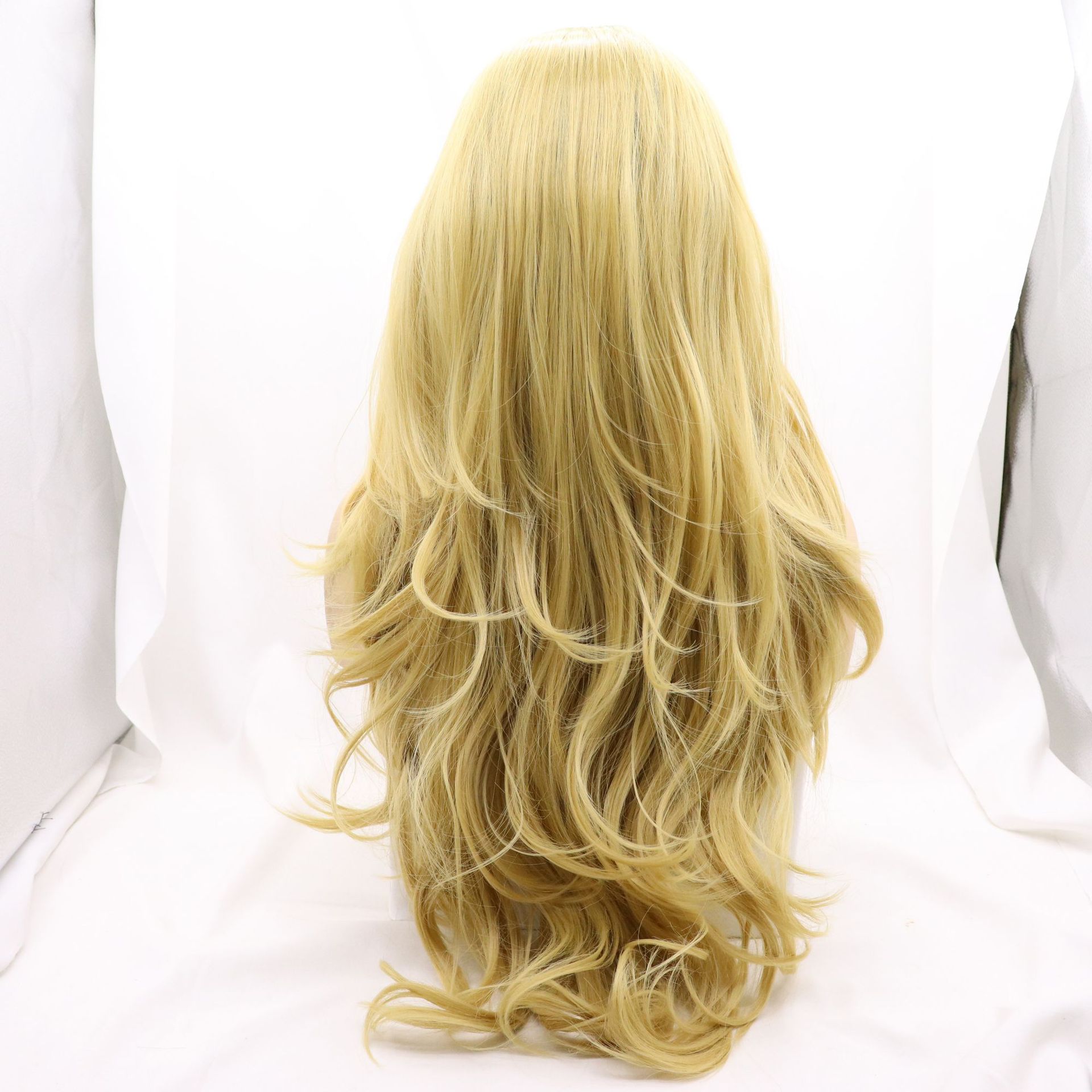 NEW LOOK2021 spot oro negro pelucas de pelo rizado largo cubierta de pelo de Europa y los Estados Unidos gran onda