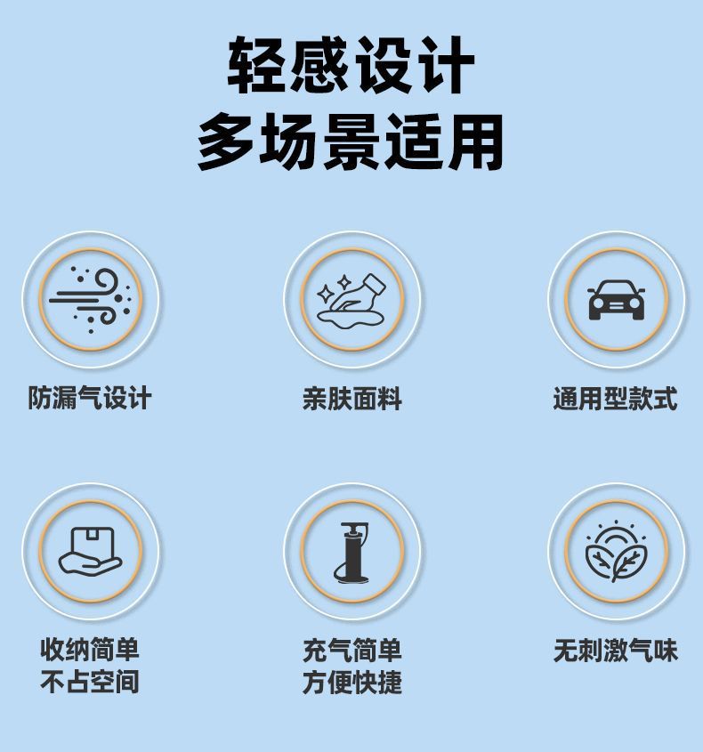 Car Inflatable Bed, Car Rear Seat Gap Pad, Sedan Suv Back Seat Gap Support Cushion, In-Car Sleeping Leveling Pad