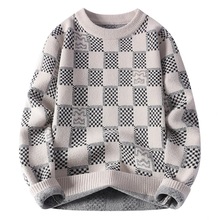 外贸男2025年秋冬季新款半高领毛衣男加厚套头潮男针织衫上衣