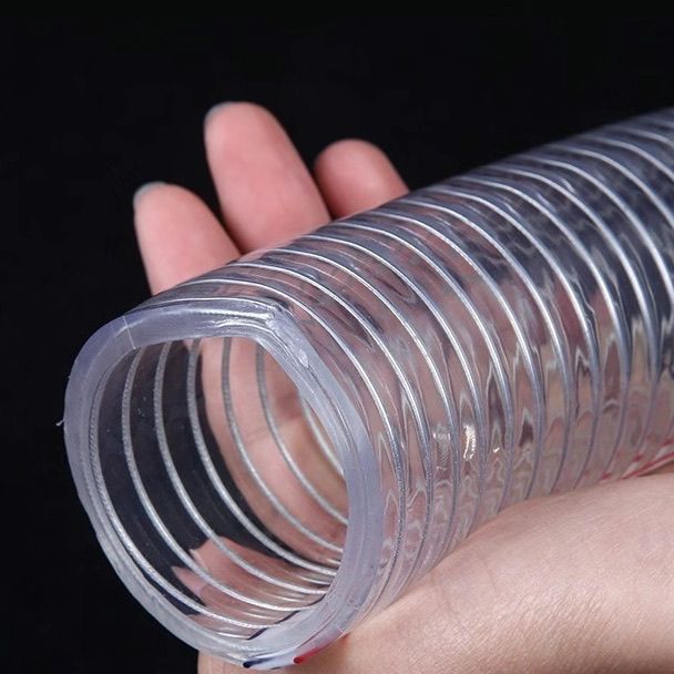 pvc钢丝软管加厚透明透明软管塑料加厚螺旋油管高压家用抗冻水管