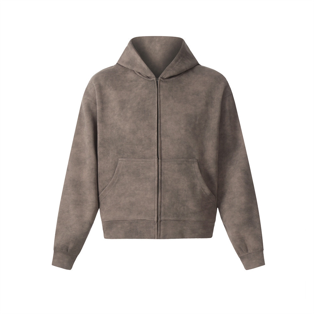 Tie-Dye Schneeflocke Vintage Strickjacke Kapuzenpullover Herren Frühling Herbst Vielseitig Locker Lässig Trendy Street Zipper_voghion.com