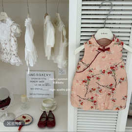 女童旗袍裙新中式儿童小苞裙背心裙夏装2025新款洋气小女孩连衣裙