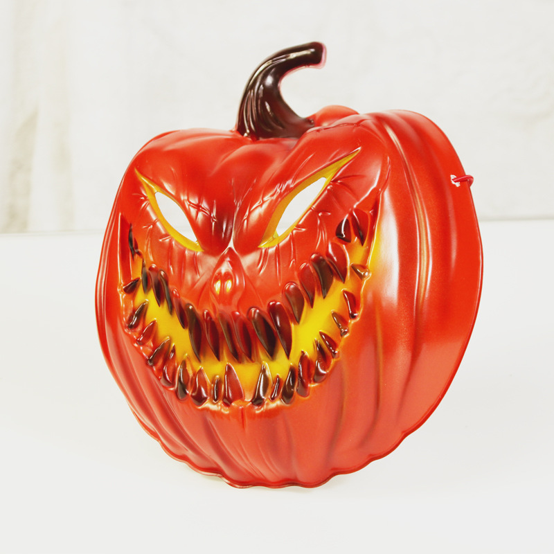2022 nueva calabaza fantasma cabeza máscara de luz fría máscara especial PVC divertido vacaciones máscara