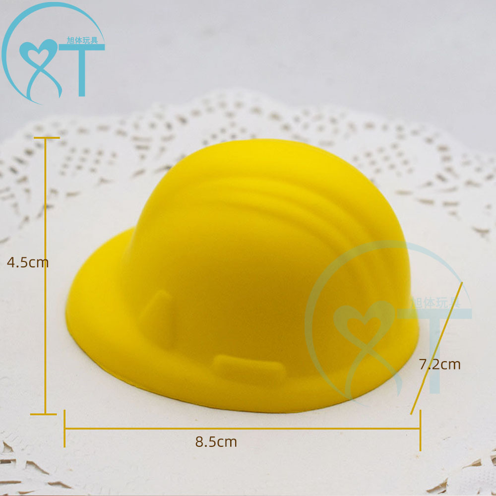 Tapa de descompresión de juguete de pu, esponja sólida de espuma de PU de alta densidad, agarre, descompresión, gorra de ingeniería de simulación de juguete