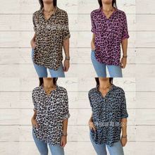 2025亚马逊衬衫中袖时尚休闲翻领女士式衬衫