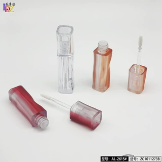 唇彩管透明瓶方形凹凸面唇彩唇釉瓶口红管容量2.8ml分装瓶空方管