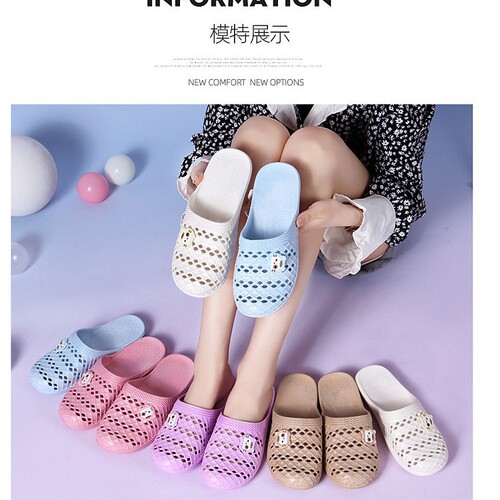 New style cross-border export summer open-toe sandals for women beach flip-flops with toe cover ladies home shower anti-slip shoes 