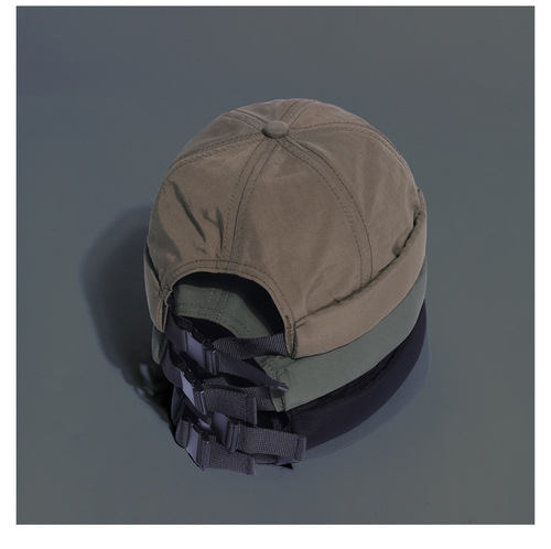 Summer thin quick-drying landlord hat for men solid color retro street breathable Japanese fashion personality melon skin hat for men with short hair