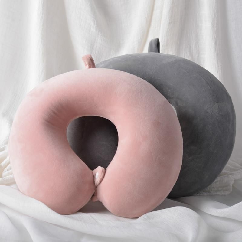Memory Foam U-Shaped Slow Rebound Neck Support Nap Pillow Travel Airplane Cartoon Headrest_voghion.com
