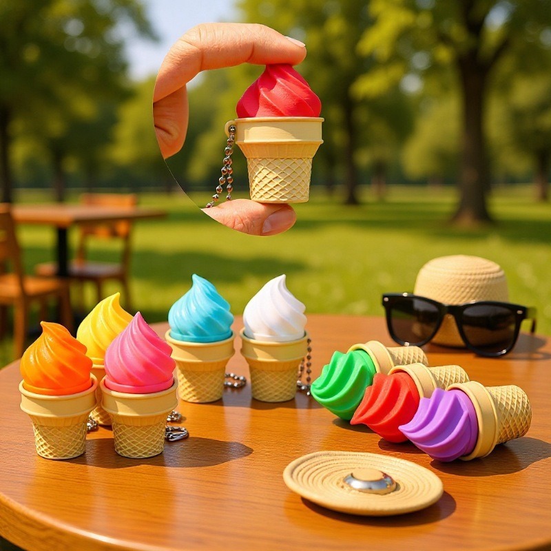 Adorno de Escritorio con Forma de Cono de Helado 3D en PLA