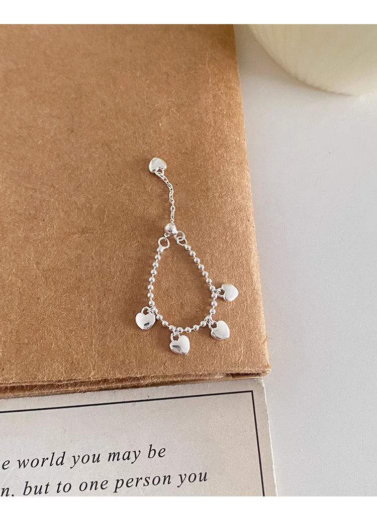 Daily Occasion 925 Sterling Silver Heart Shape Rings