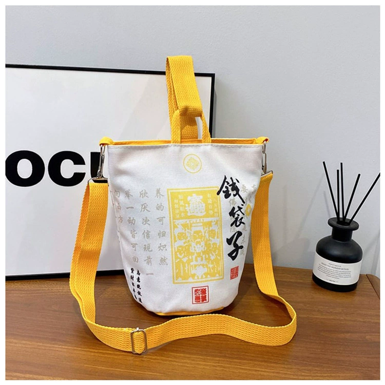 2025 весна скрытая денежная сумка с ведром сумка холст девушки на одно плечо сумка для отдыха