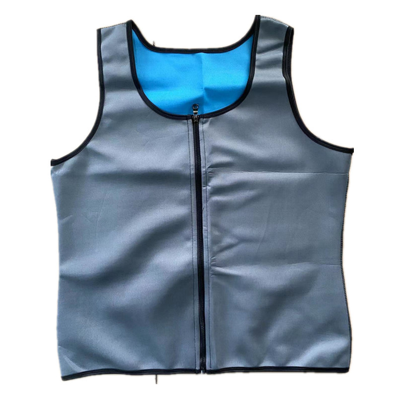Transfronterizo europeo y americano de talla grande corsé de abdomen de cintura para hombres chaleco con cremallera sudor explosivo ropa deportiva delgada fajas al por mayor