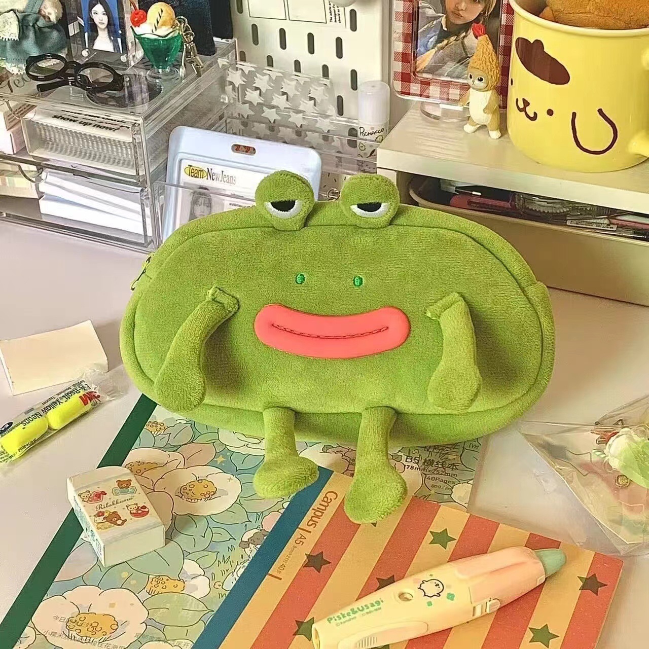 Funny plush pencil case