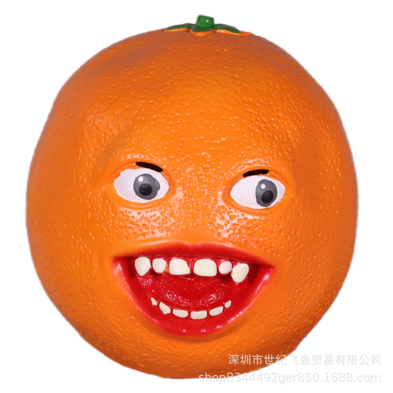 Máscara naranja de calabaza transfronteriza Halloween Bola fiesta horror accesorios de miedo en vivo ambiente de truco o trato vestir