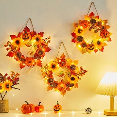 国境を越えた新型ハロウィーン花輪鬼節装飾紅葉カボチャ壁掛けシーン配置豊収節門ストラップ