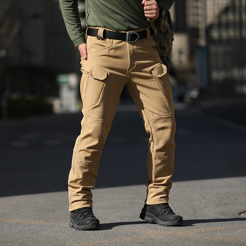 Pantalones tácticos personalizados de camuflaje, pantalones de asalto para hombre, pantalones de senderismo impermeables y cortavientos, pantalones de forro polar cálidos, pantalones de trabajo ligeros