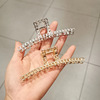 Metal crab pin, big chain, hairgrip for bath, shark, hairpins, Korean style, new collection