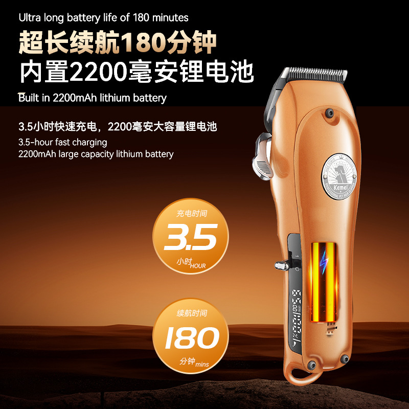 Cortadora de pelo profesional para mascotas Kemei KM-1596, recortadora de pelo para gatos y perros, cortadora eléctrica inteligente