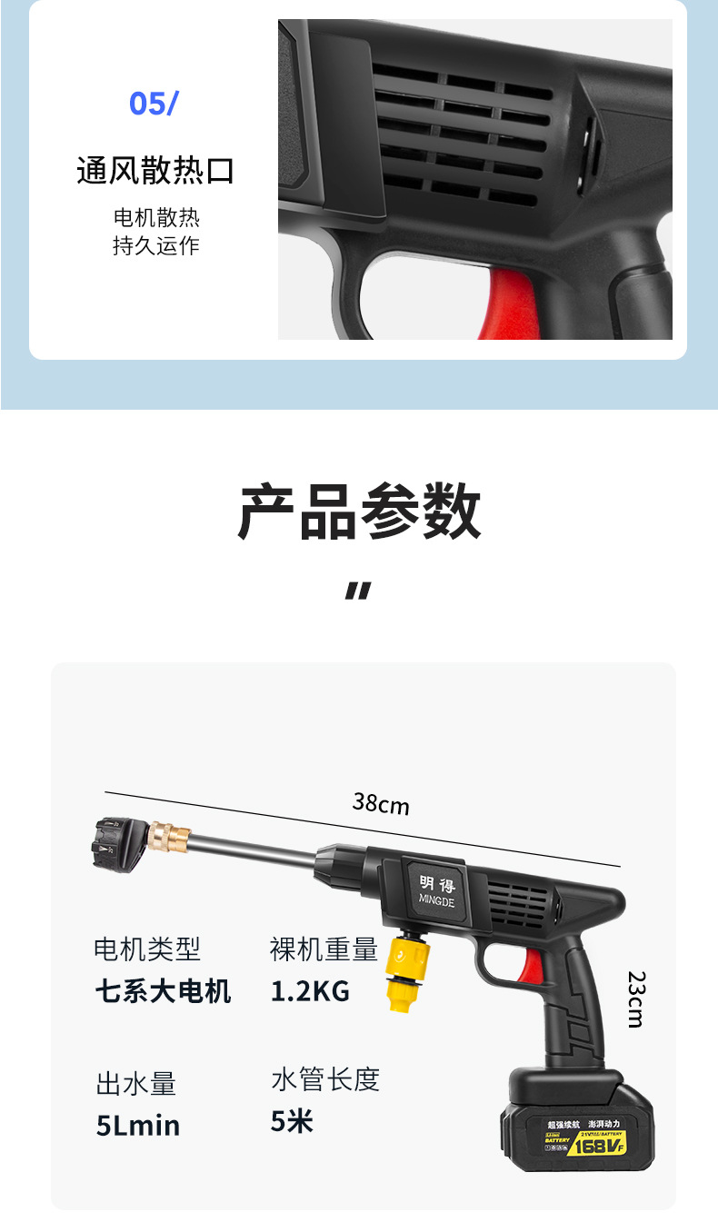 Wholesale Wireless Sprayer, Electric Lithium Battery High-Pressure Car Wash Water Gun, Rechargeable Spray Bottle, Pesticide Disinfection and Flower Watering Tool