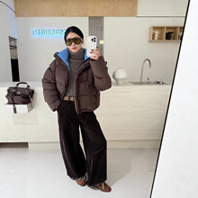 欧货撞色羽绒服女短款新国标95白鸭绒宽松加厚抗寒保暖时尚外套潮