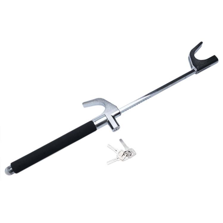 Car steering wheel lock broken window hammer anti-theft lock car car lock safety self-defense telescopic car handle lock multi-function