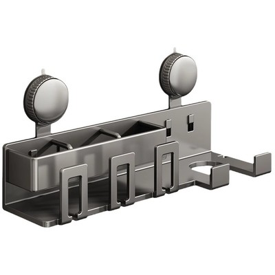 吸盘牙刷置物架免打孔卫生间吹风机支架壁挂式牙刷杯漱口杯架挂墙