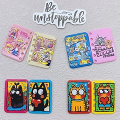 新しいアクリルレリーフ両面アニメシリーズ模造ブックページペンダント DIY ビーズ携帯電話チェーンジュエリーアクセサリー