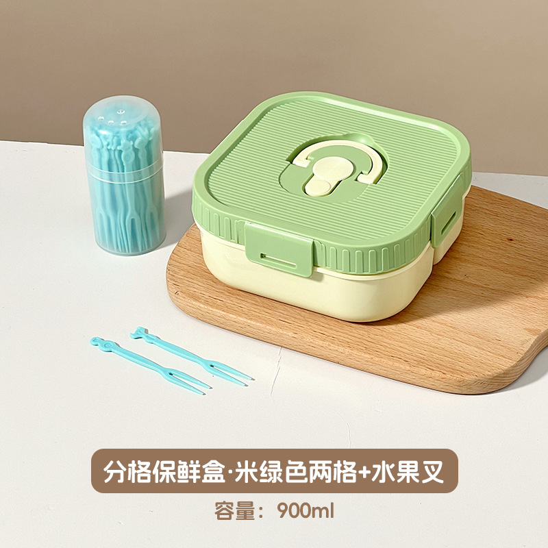 Caja de almuerzo de frutas para niños con microondas, caja de almuerzo portátil para estudiantes de primaria, caja de alimentos frescos para picnic