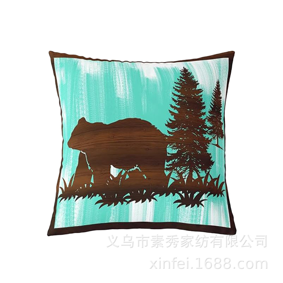 Transfronterizo amazónico Xiyin yak highland ganado animal sofá sala de estar respaldo decoración almohada abraza almohada cubierta de cojín image 31