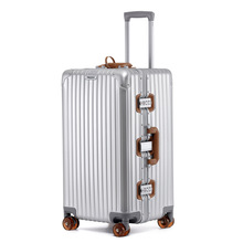 复古超大容量全铝镁合金旅行箱加厚行李箱男女金属托运箱包32寸
