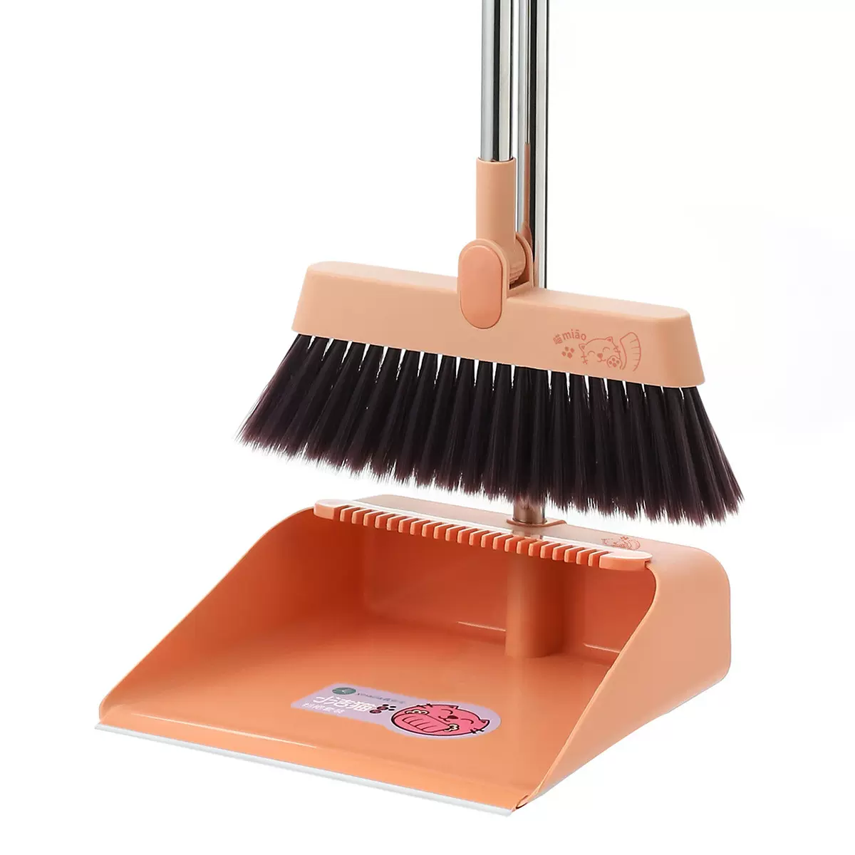 厂家批发扫把簸箕套装不粘头发可旋转扫帚头加长软毛扫把簸箕