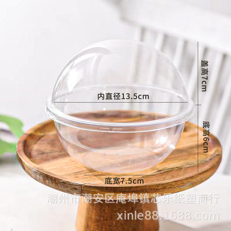 Caja de pastel de Navidad Bola de mousse portátil bola roja neta transparente merienda hornear caja de embalaje de fruta segura