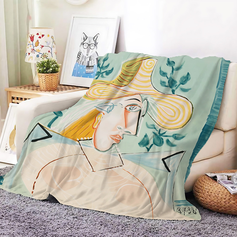 New Henry Matisse Oil Painting Blanket Office Air-conditioning Blanket Flannel Sofa Student Blanket New Henry Matisse Oil Painting Blanket Office Air-conditioning Blanket Flannel Sofa Student Blanket