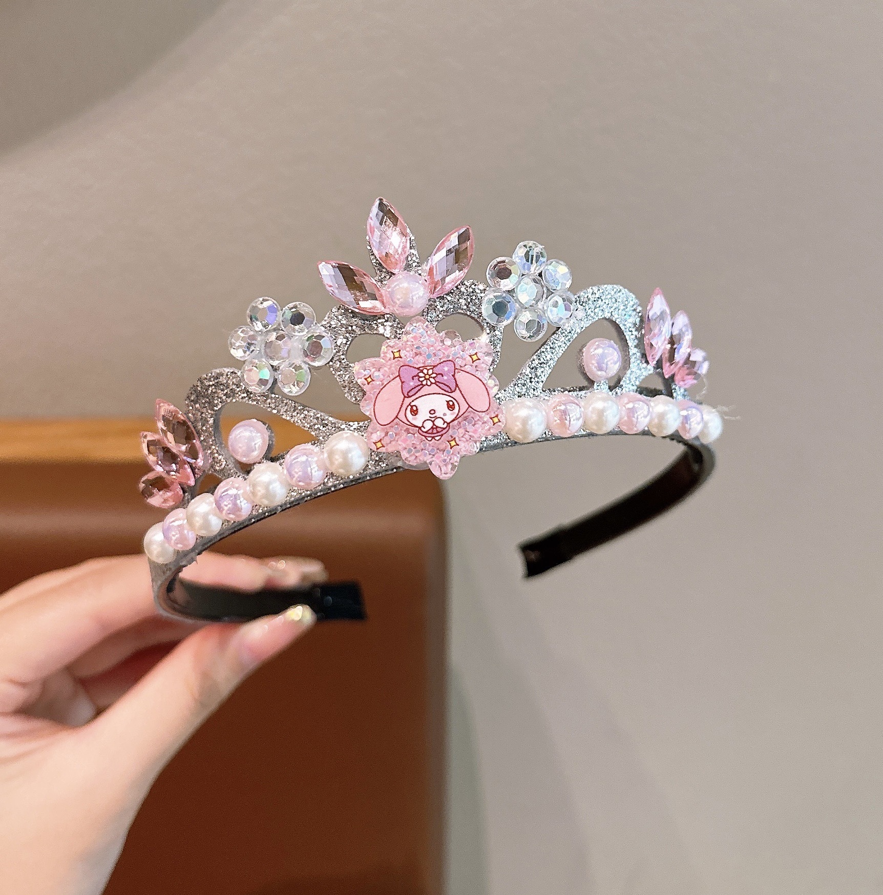 Niños Aisha princesa banda de cabello de niña hielo y nieve con dientes antideslizante banda de cabello acrílico coreano clip de cabello