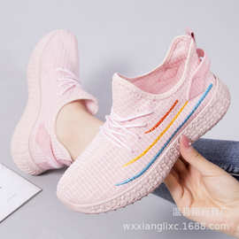 2022女士韩版休闲跑步鞋椰子鞋网面运动鞋时尚跑步鞋外贸批发鞋子