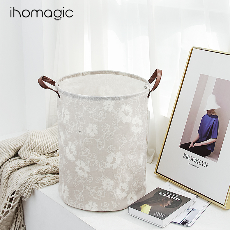 玩具收纳桶家用脏衣洗衣篮日系简约可折叠收纳筐杂物脏衣篮收纳